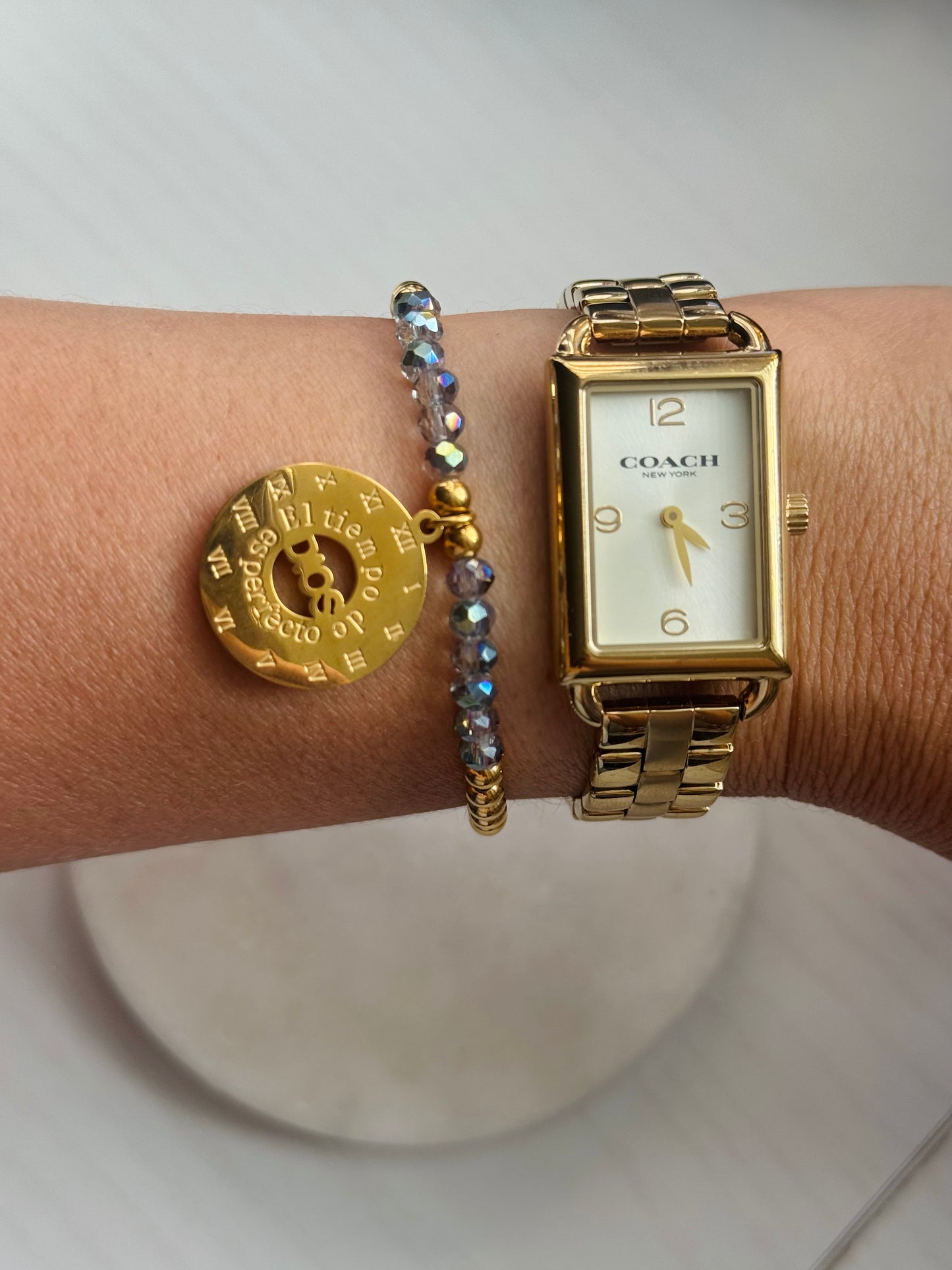 Tiempo de Dios Stainless Steel Bracelet- Faith- Inspired Minimalist Jewelry