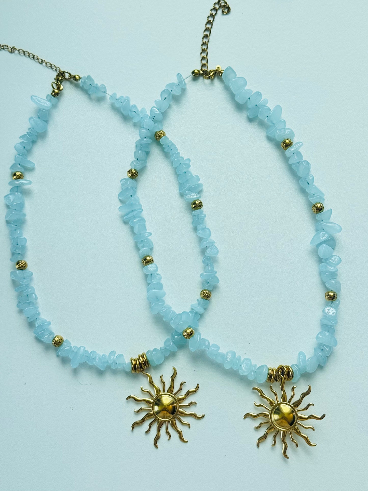 Solara Natural Stone Sun Necklace