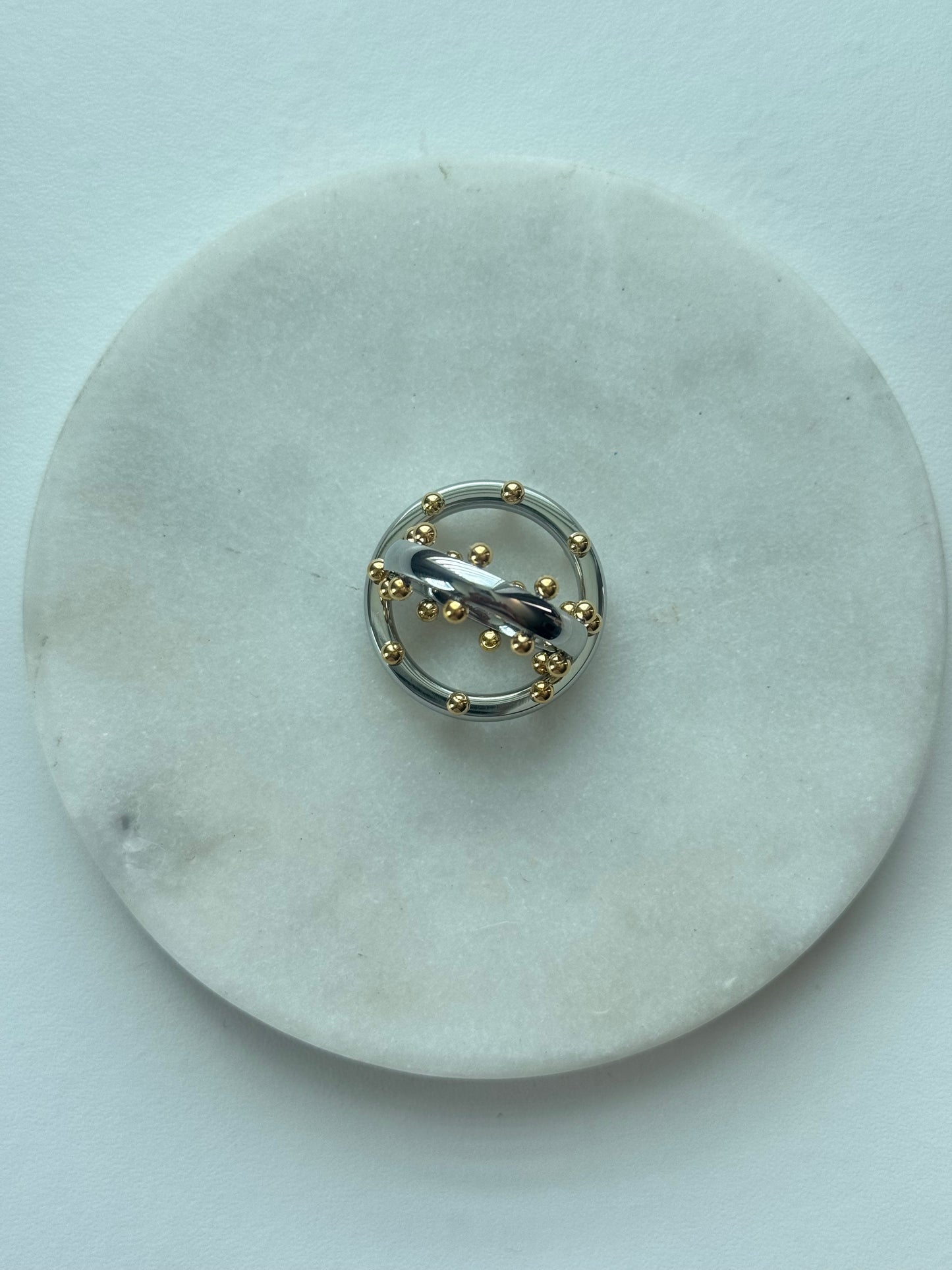 Deva Mixed Metal Statement Ring