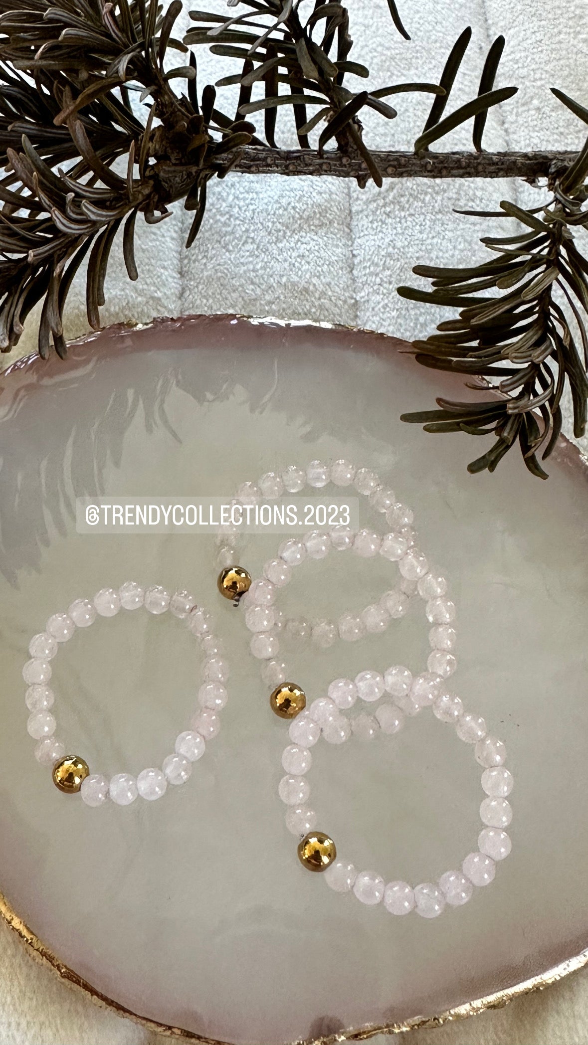 Rose gold bead ring