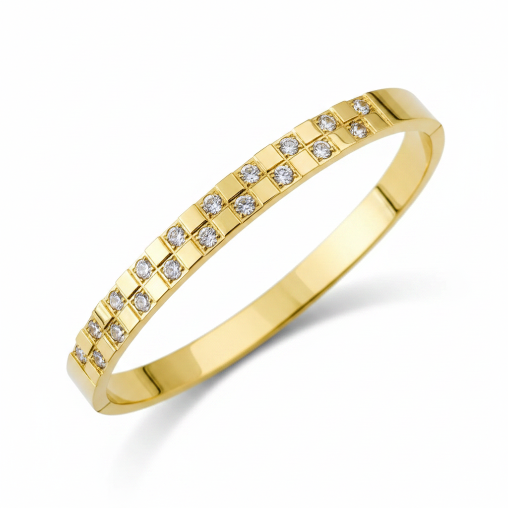 Elora Bangle – Geometric Shine Bracelet