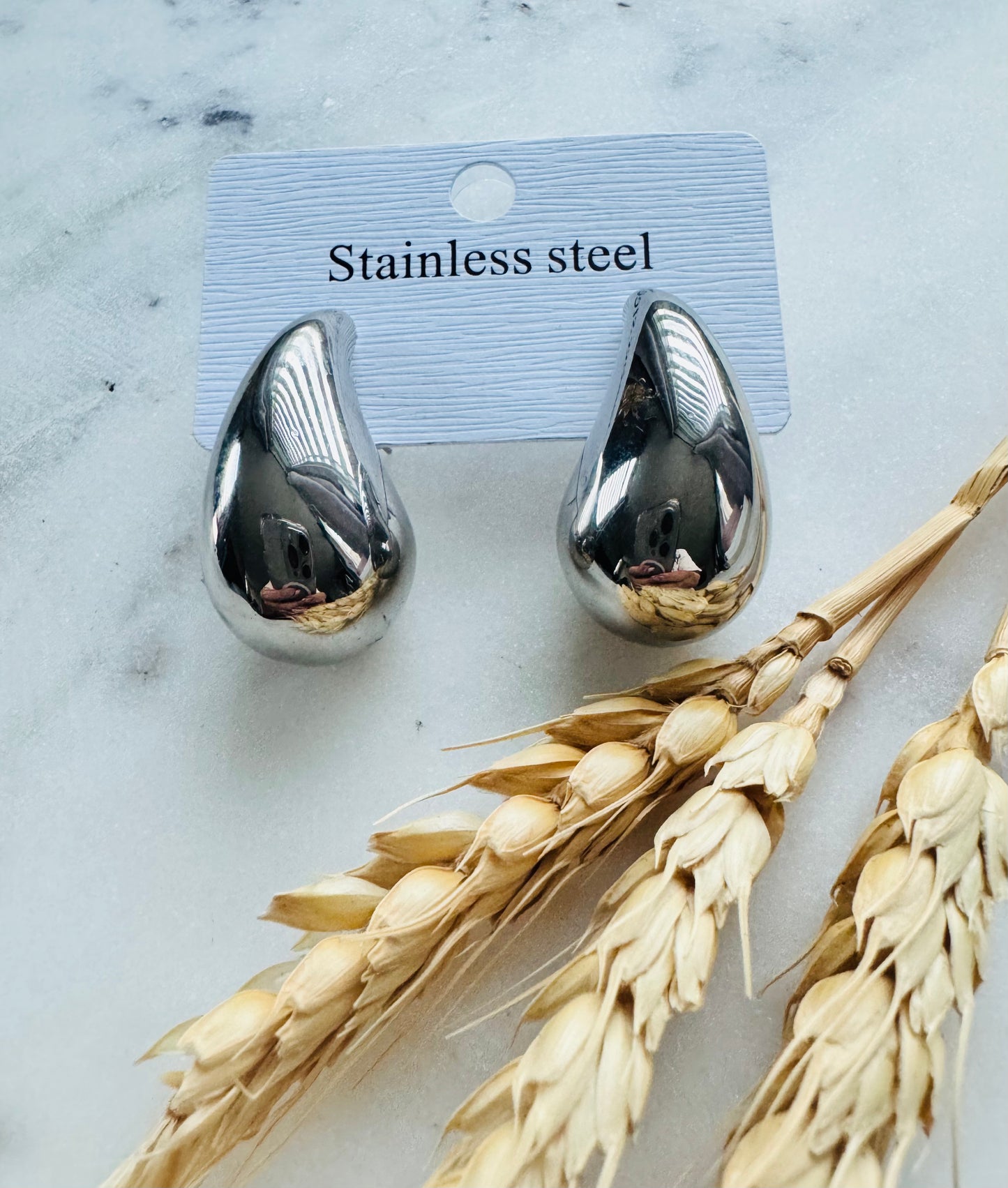 Chunky Drop Earrings (silver)