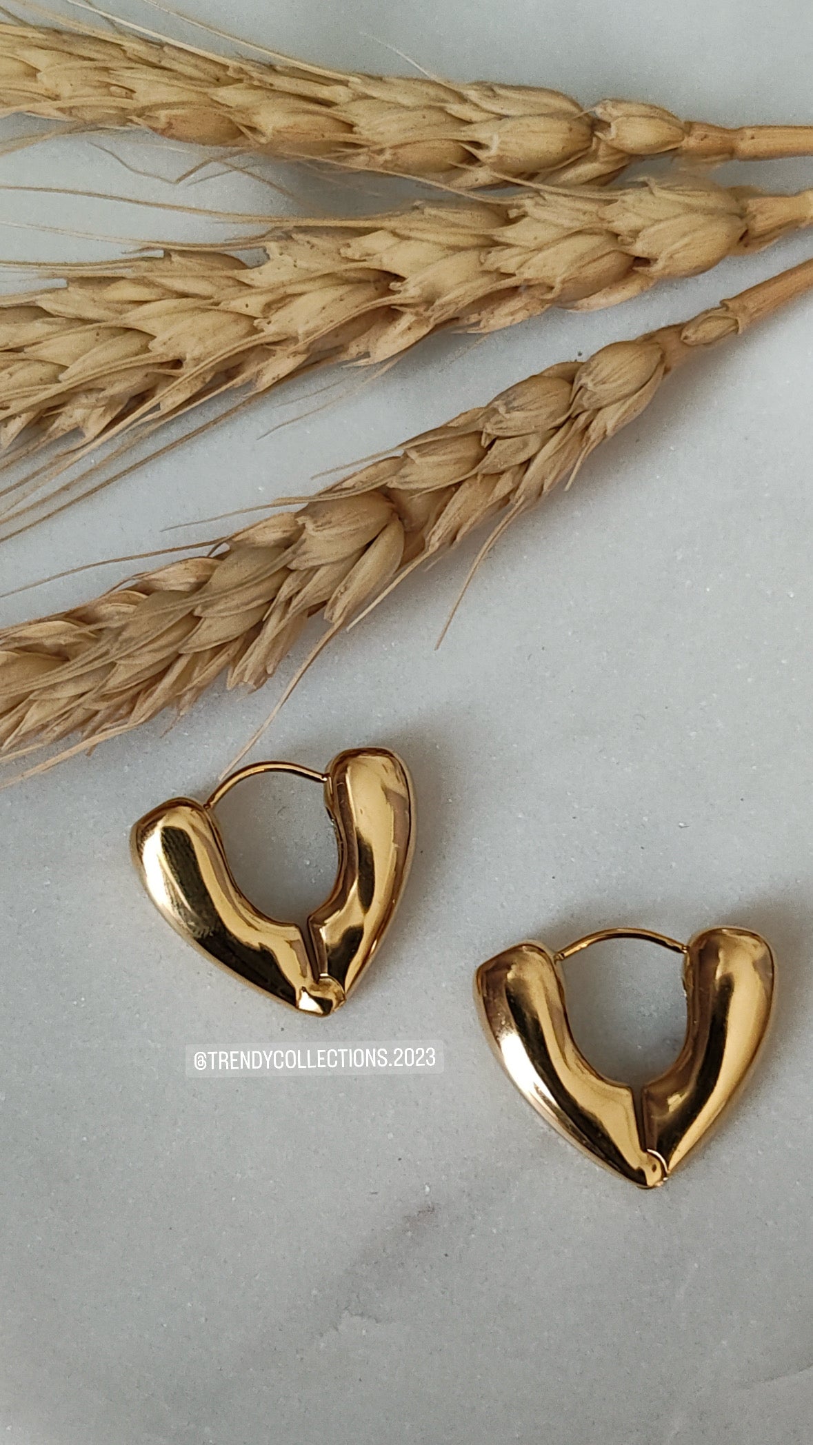 Heart shaped hoops