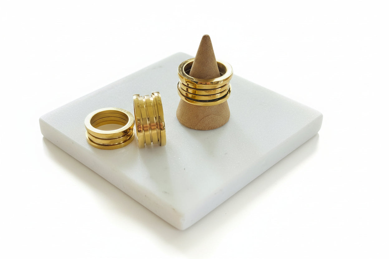 Halo-Bold 18K Gold Plated Stainless Steel Band