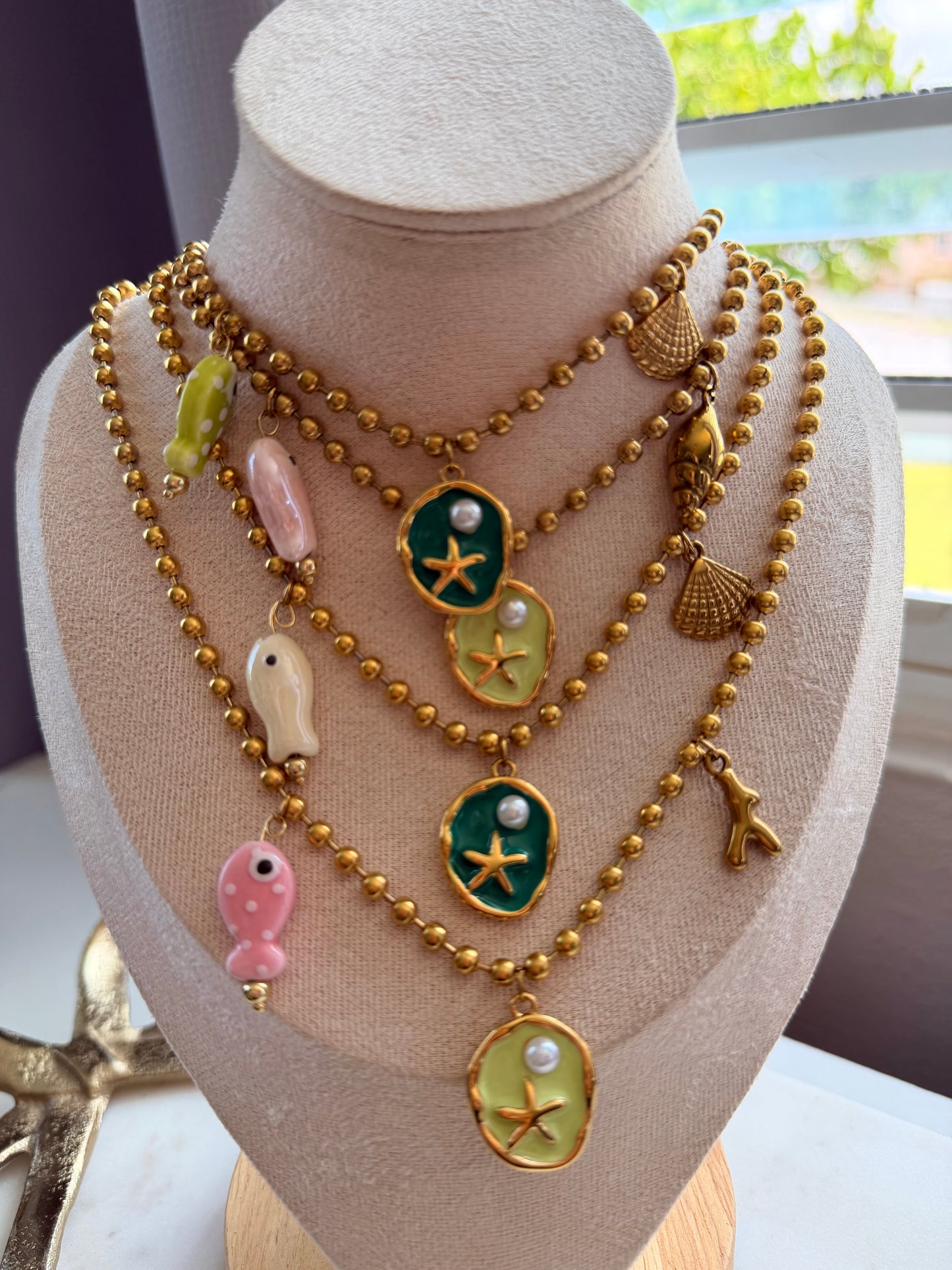 Galia Multi Charm Necklace