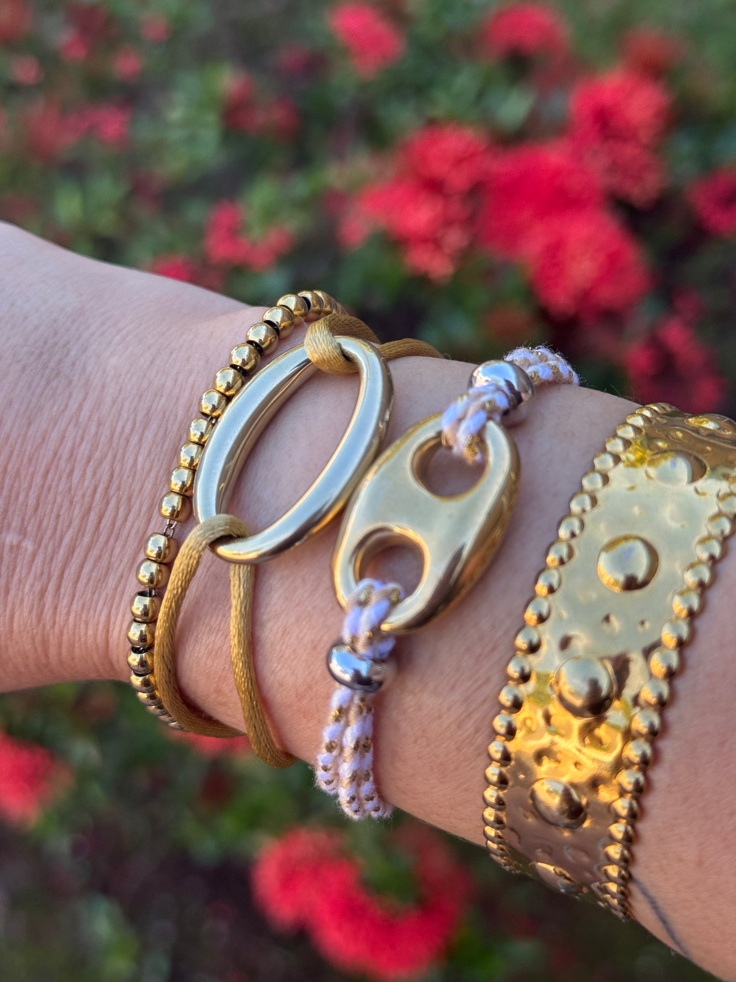 Golden Hammered Cuff