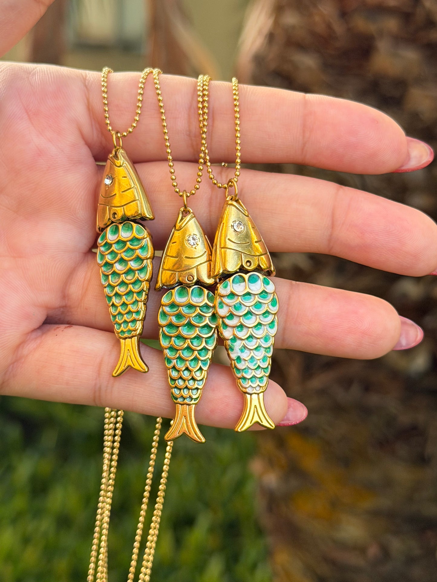 Azure Necklace – Turquoise Fish Charm Necklace