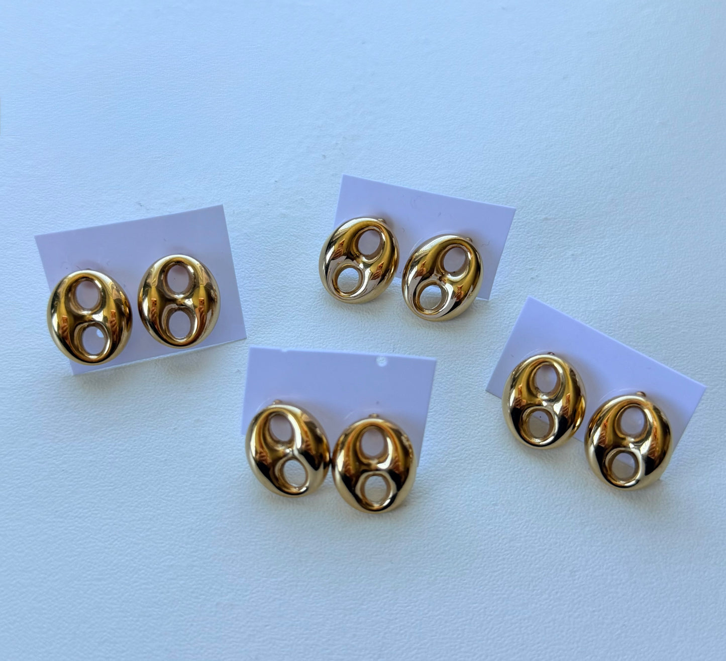 Golden Bean Earrings – 18K Gold Plated Stainless Steel