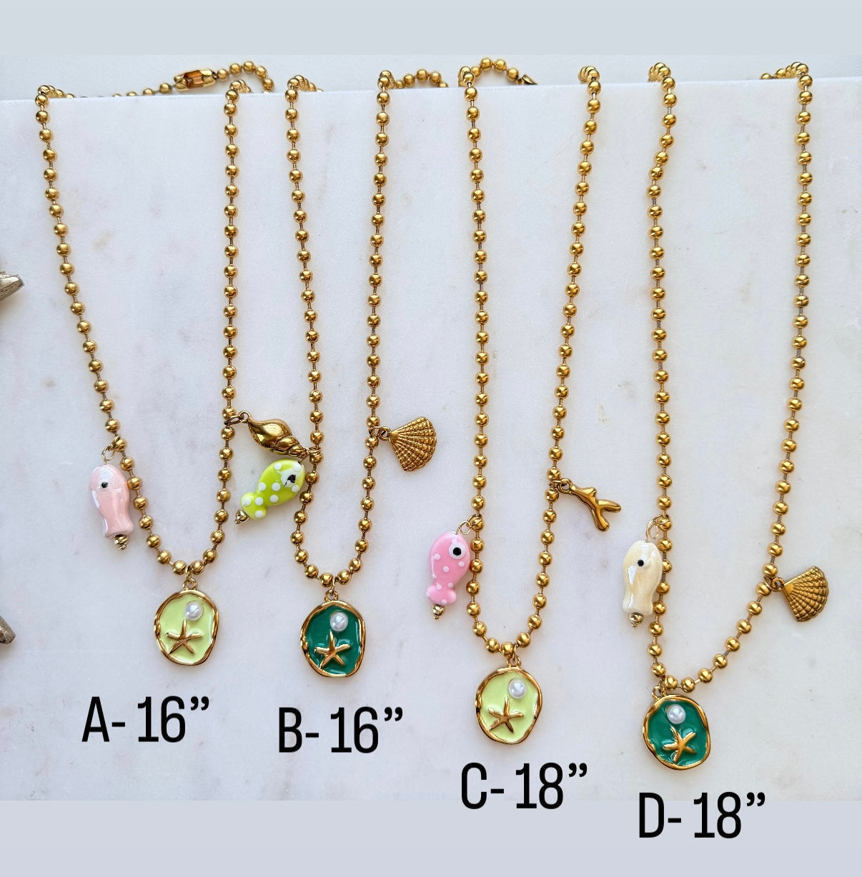 Galia Multi Charm Necklace