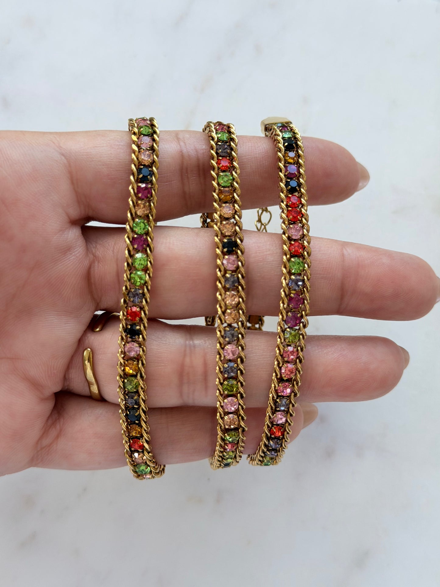 Gala Bracelet – 18K Gold PVD Stainless Steel Colorful Zircon Bracelet