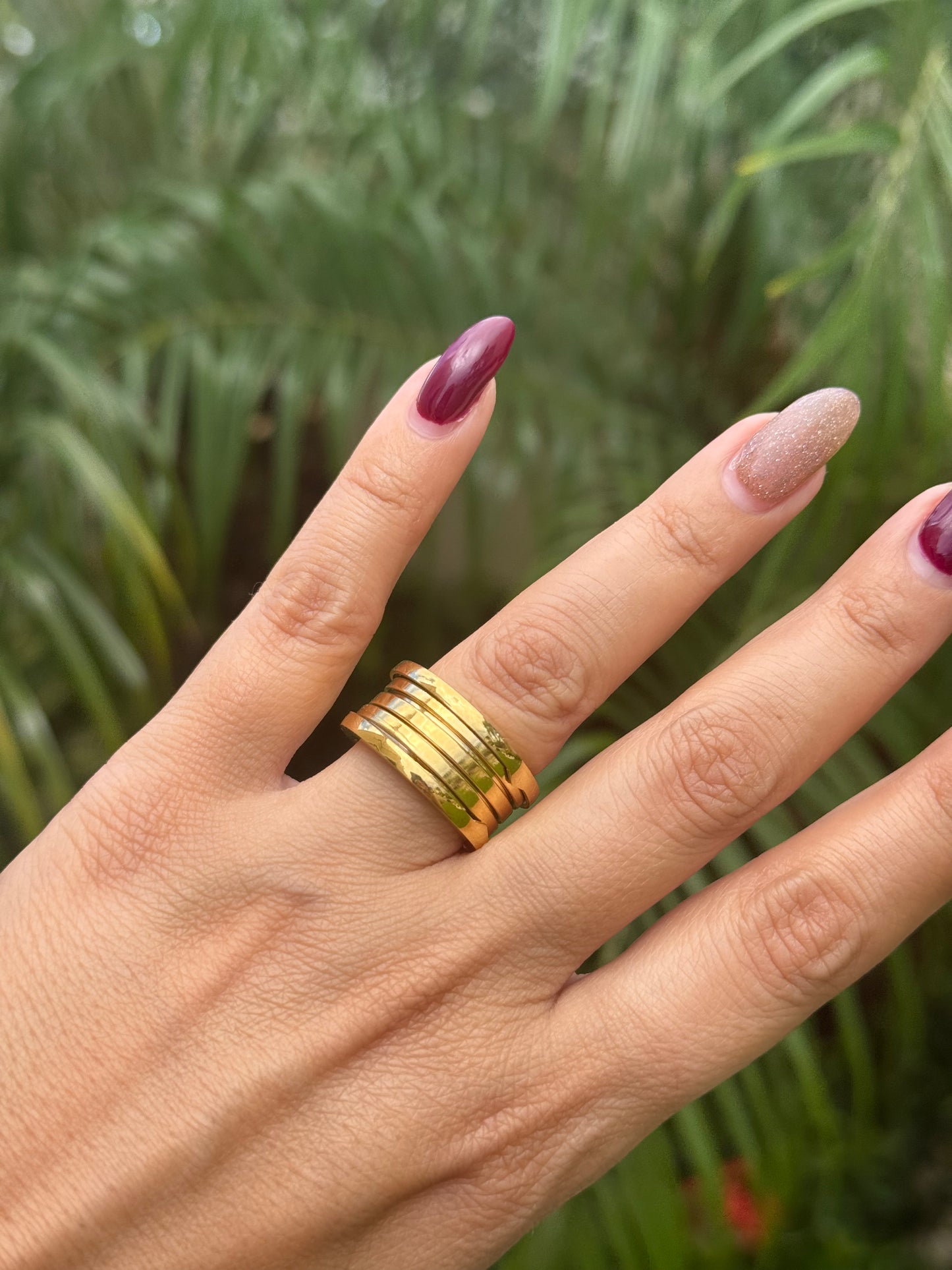 Halo-Bold 18K Gold Plated Stainless Steel Band