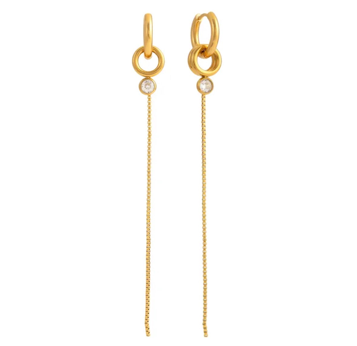 Classy Earrings – Convertible 18K Gold Plated Stainless Steel Drops