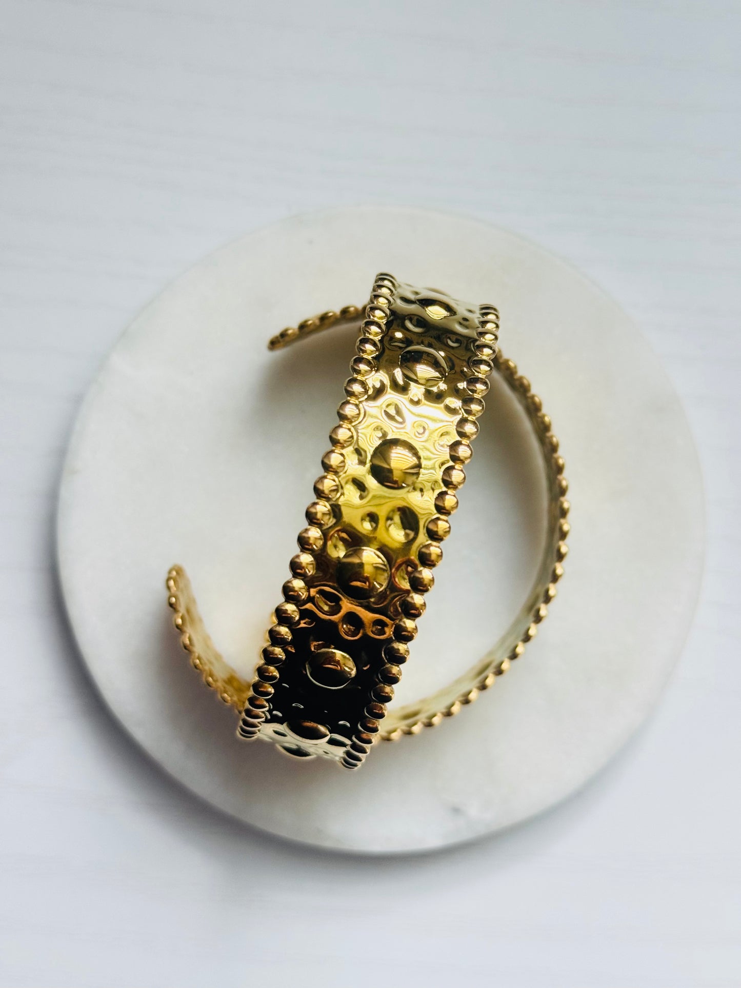 Golden Hammered Cuff