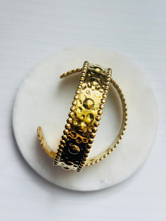 Golden Hammered Cuff
