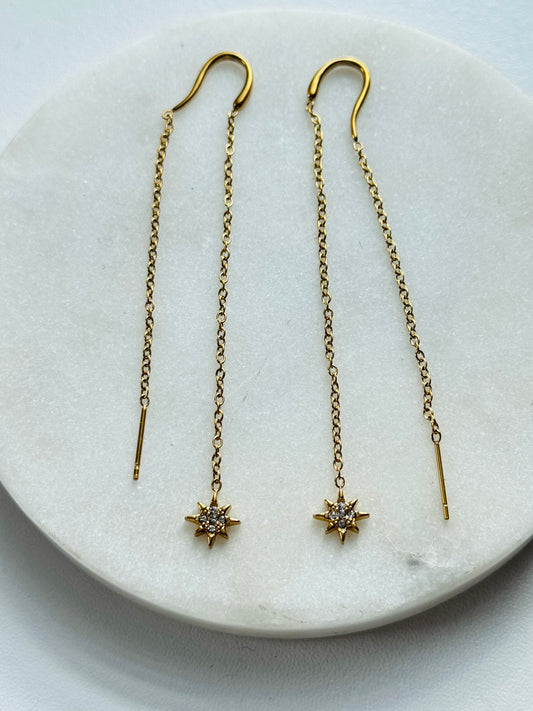 Ariadna Astra Dangle Earrings - 18k Gold PVD Plated