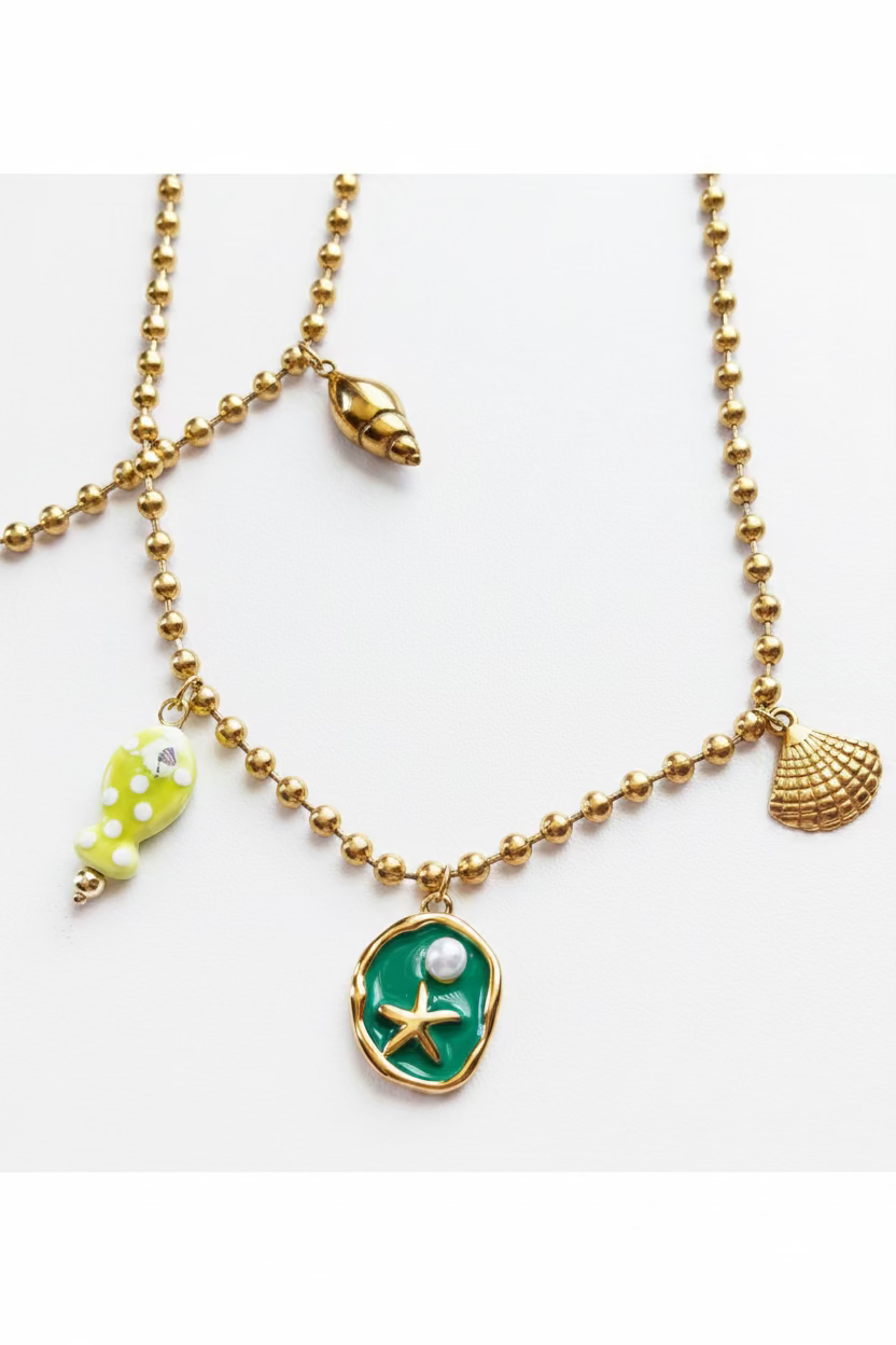 Galia Multi Charm Necklace
