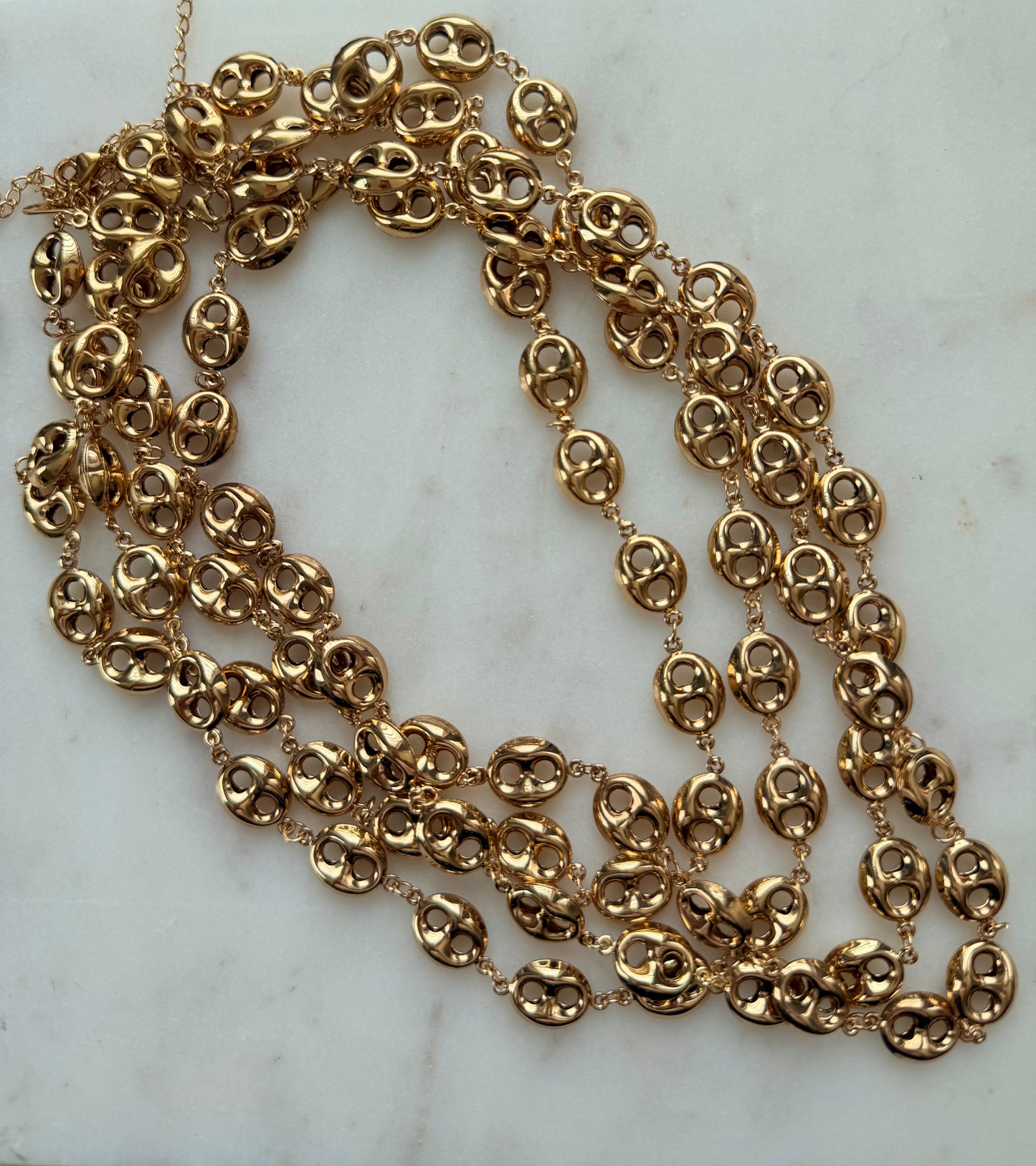 Golden Bean Necklace- 18k Gold Plated Stainless Steel