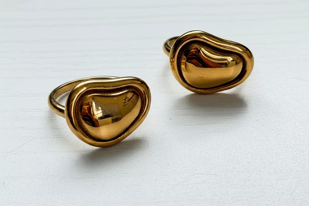 Valentina Ring | Gold-Plated Stainless Steel Paper Clip Bracelet