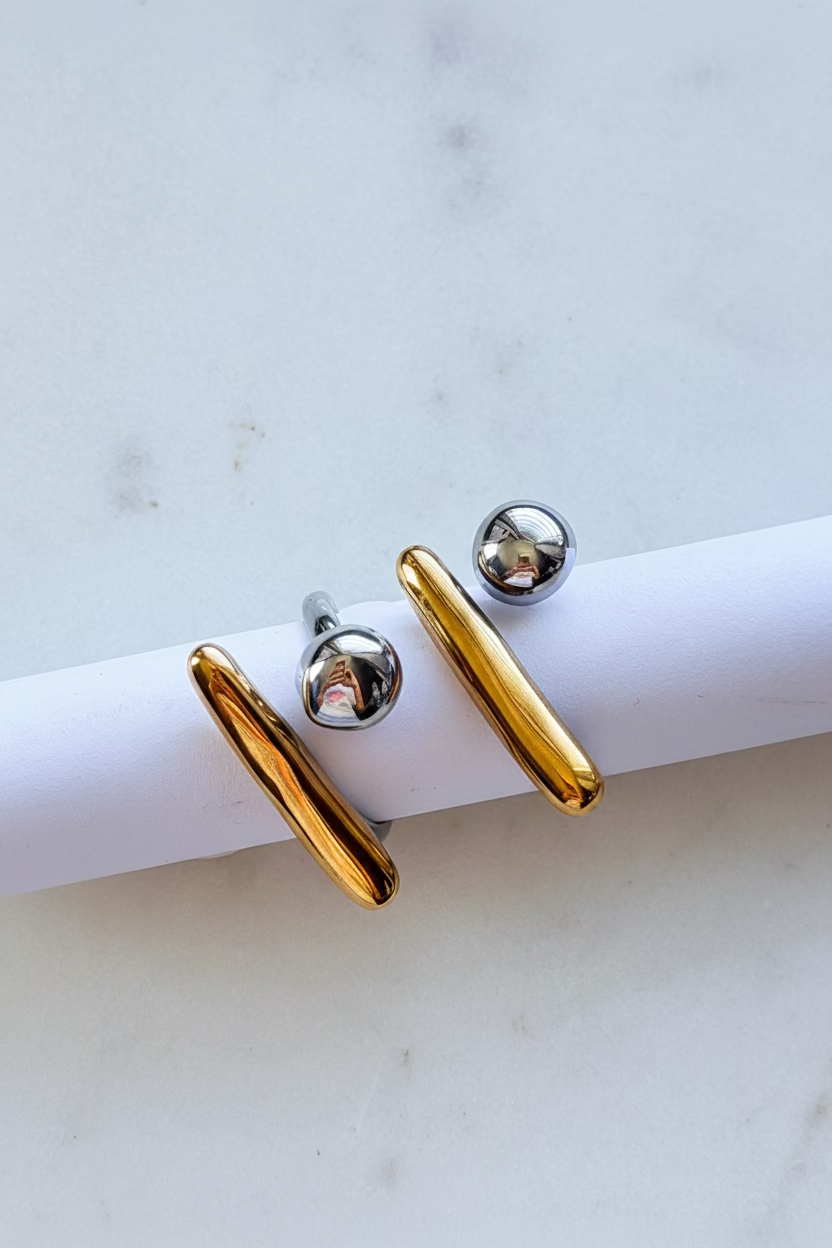Aurelle Mixed-Metal Open Ring | 18K Gold PVD Stainless Steel