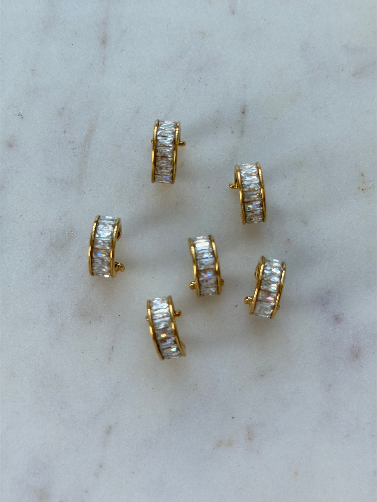 Danielle Ear Cuff – 18K Gold PVD Stainless Steel Zircon Geometric Cuff
