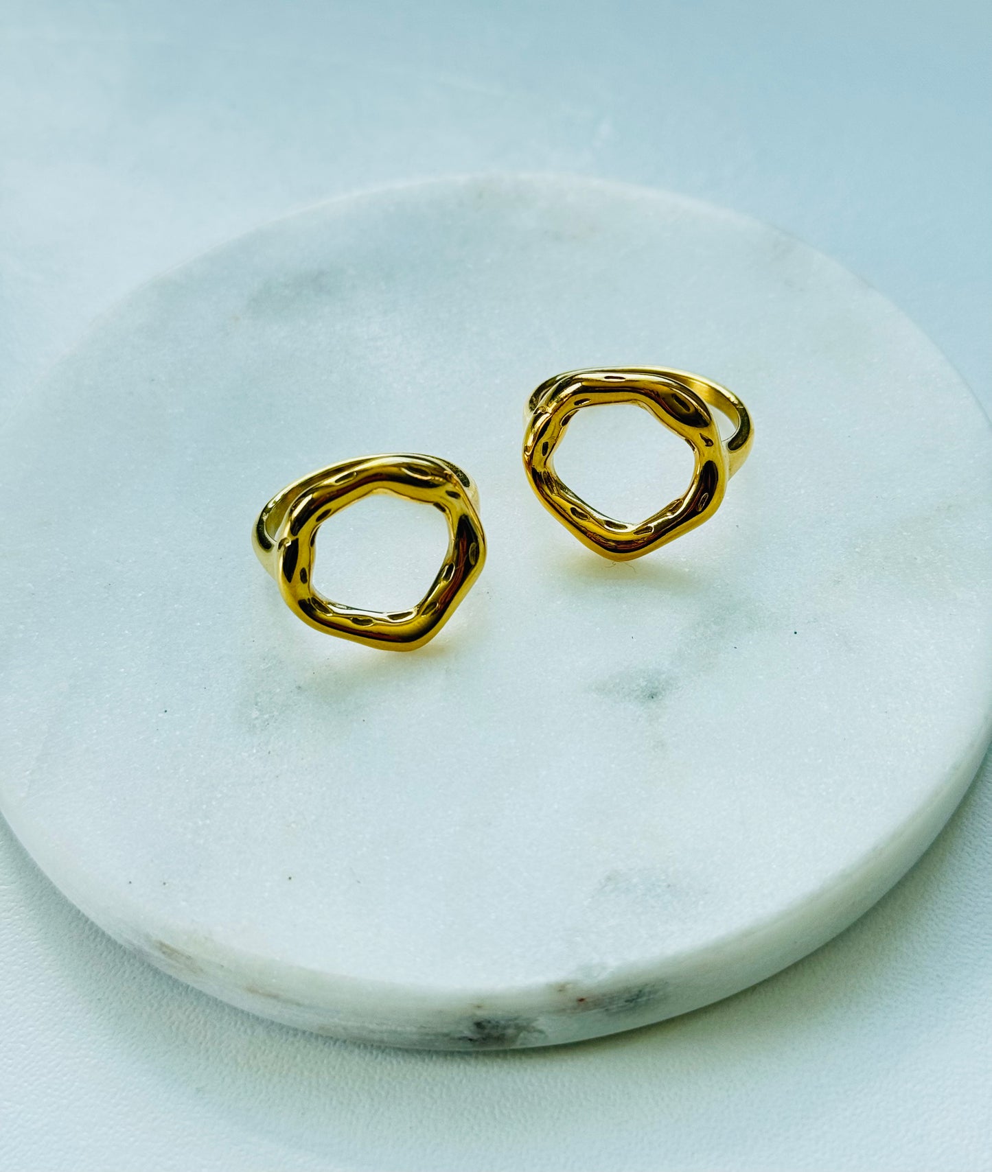 Merlina Statement Ring – 316L Stainless Steel | 18K Gold Plated