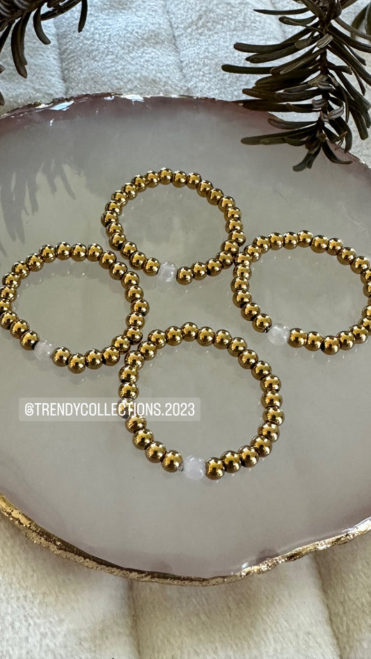 Gold bead ring