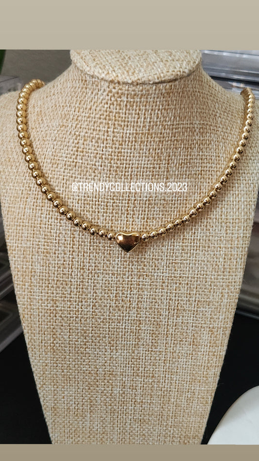 Golden heart necklace