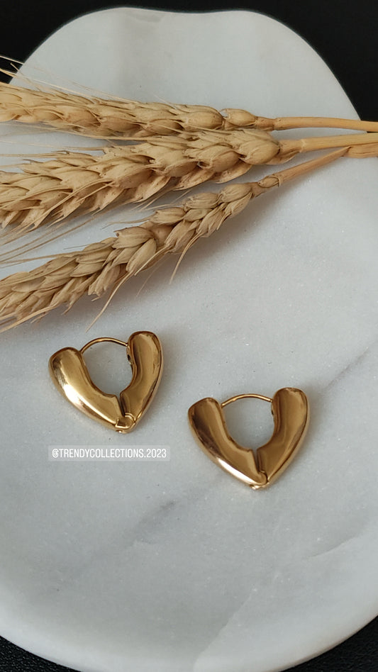 Heart shaped hoops